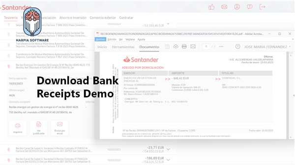 Download Bank Receipts Demo